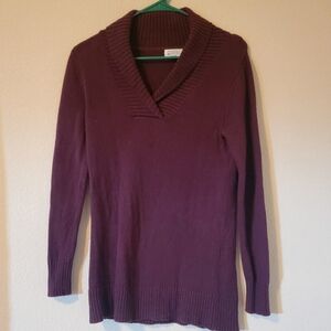 Market & Spruce Women's Sweater, Maroon, Size XS